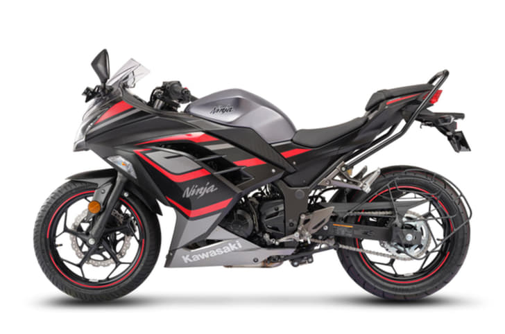 Kawasaki Ninja 300 black colour side static